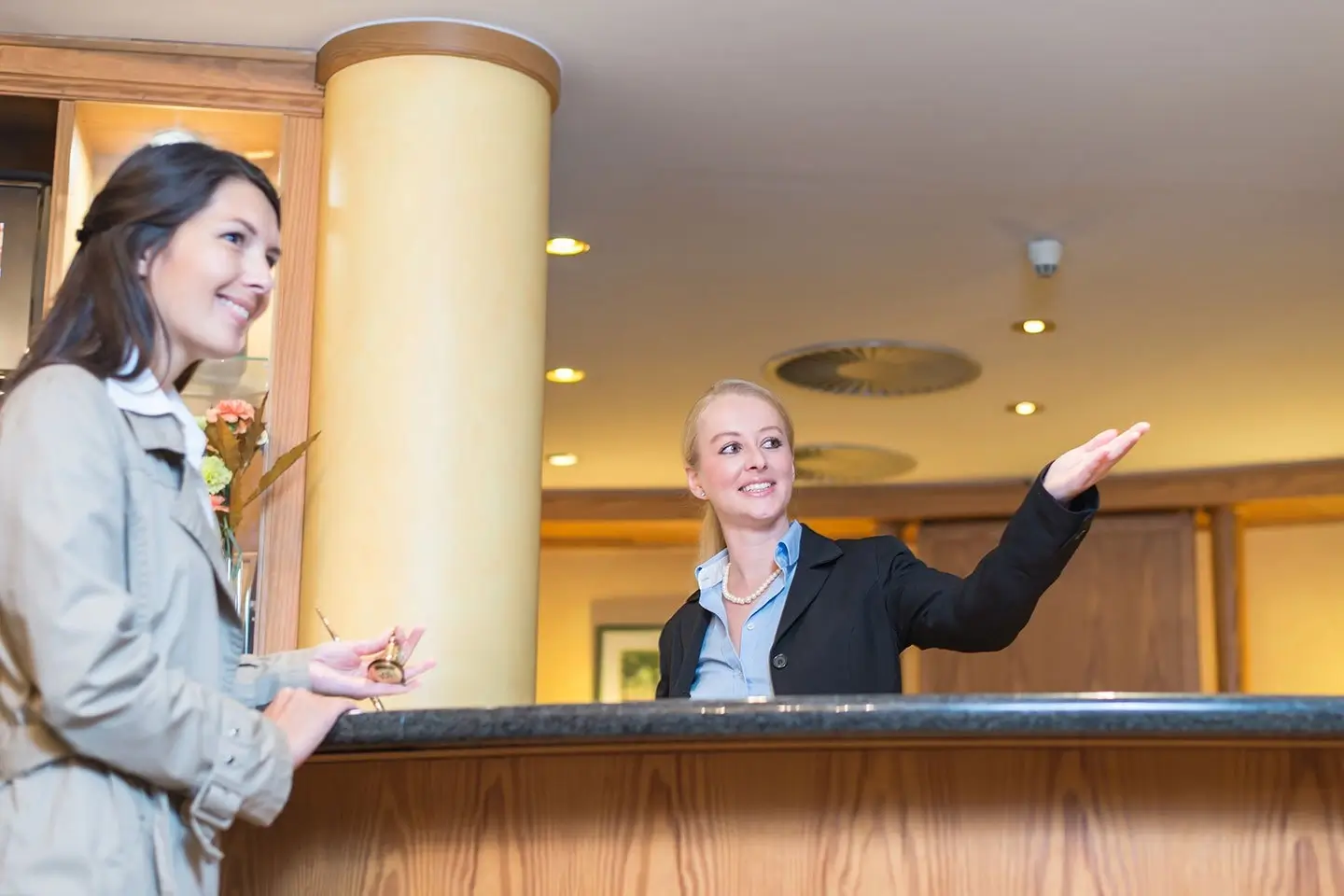 A friendly receptionist.