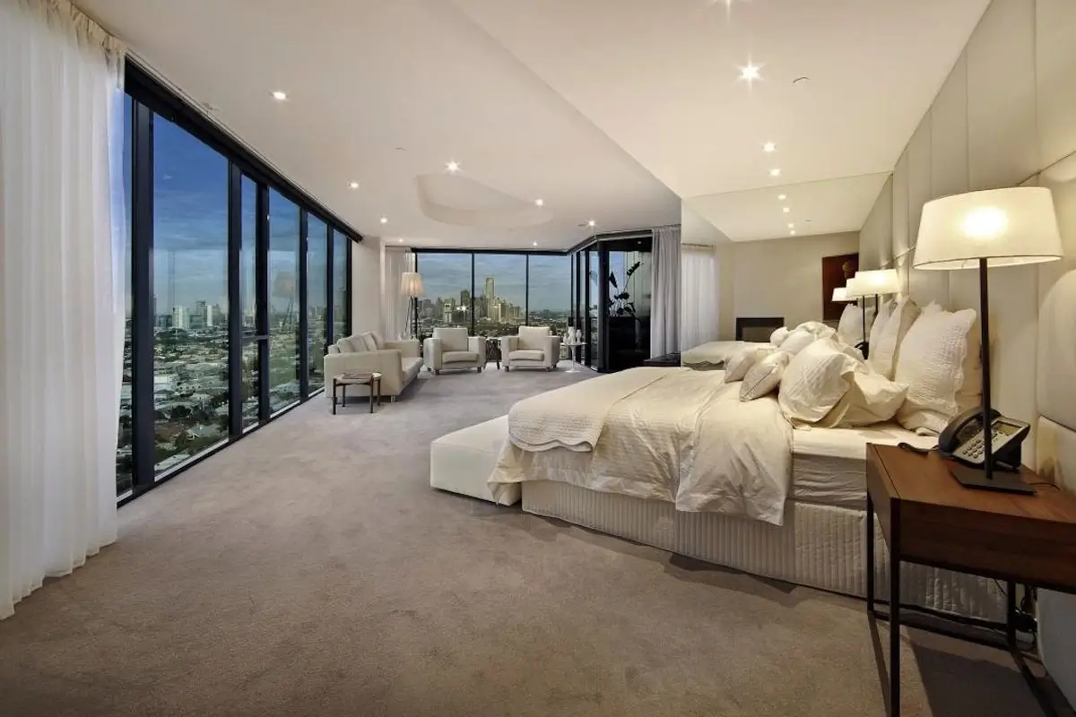 A spacious two-level loft room suitable for families.